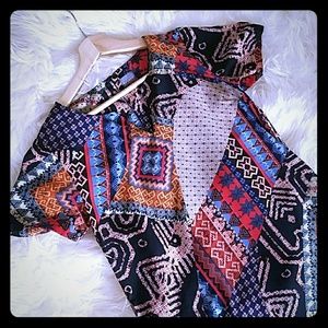 Aztec Art Shirt Dress